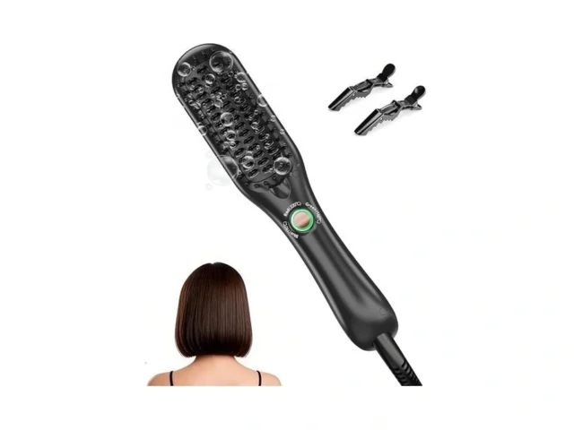 Landot Mini Hair Straightener Brush – Ionic Heated… Code