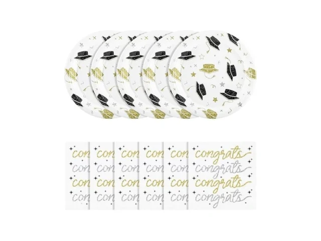 Natnarr 2026 Graduation Plates And Napkins 50 Pcs… Code