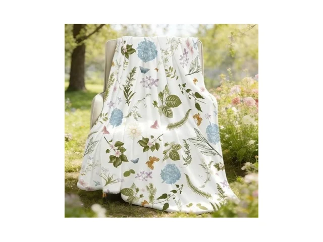 Yuboo Vintage Spring Wild Flower Throw Blanket… Code