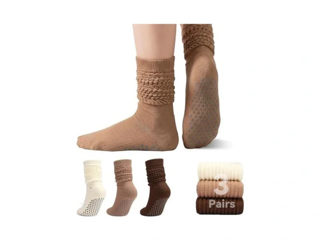 Rtzat 3 Pack Pilates Grip Socks For Women Non Slip… Code