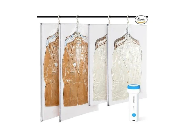 Hanging Vacuum Storage Bags With Electric Pump… Coupon