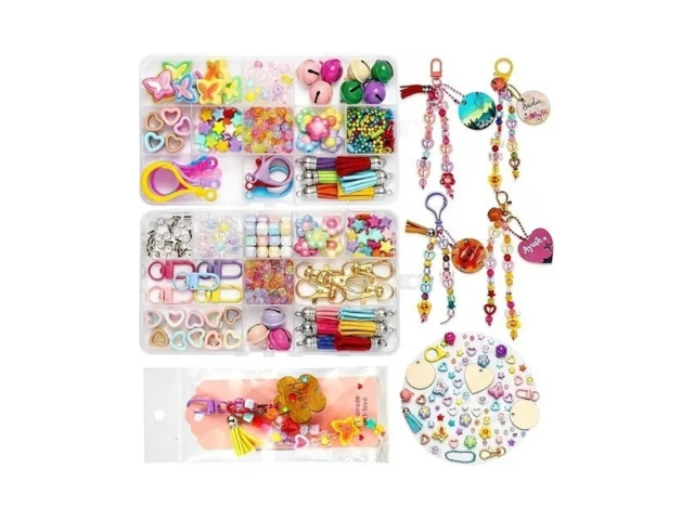 500 Pieces Diy Keychain Making Kit Personalized Bag…