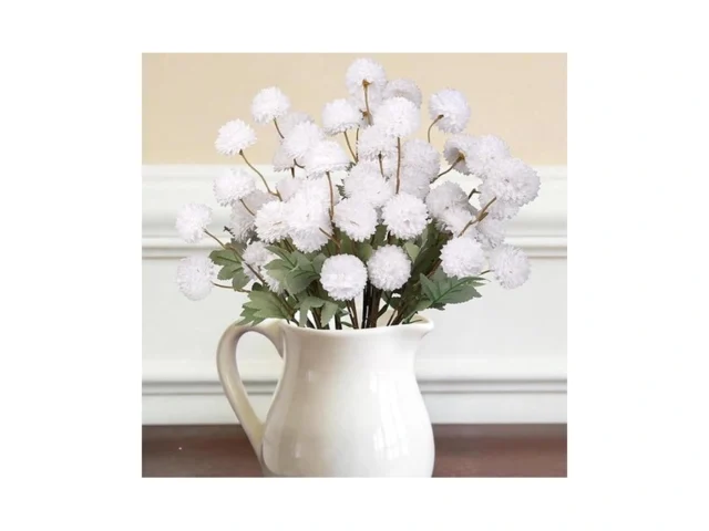 Inqcmy Artificial Flowers 12pcs Ball Chrysanthemums… Code