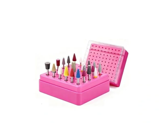 Lumcrissy 2 In 1 Nail Drill Bit Holder 100 Holes… Code