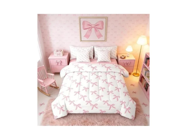 Erosebridal Bow Tie Girls Comforter Set Cute… Code
