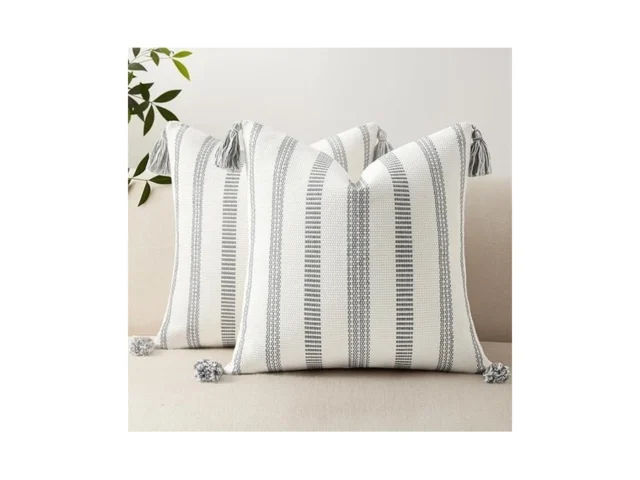 Smile Bee Boho Outdoor Couch Throw Pillow Covers… Code