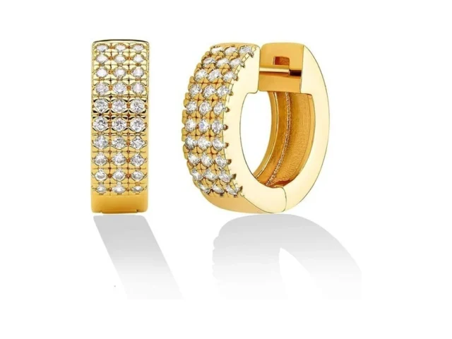 Valloey Rover Women Thick Huggie Hoop Earrings 14k… Code