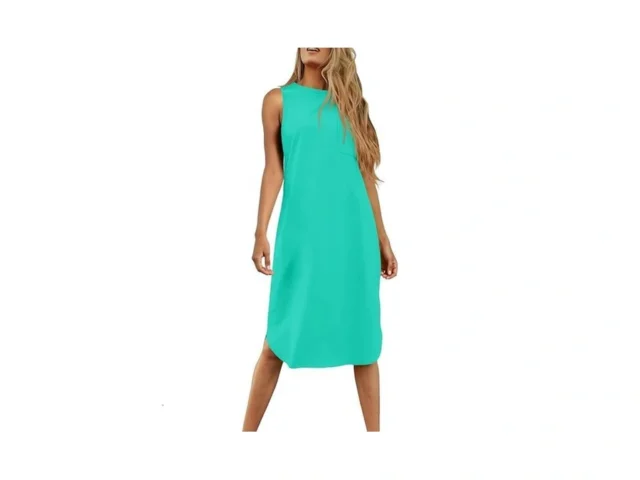 Dyexces Summer Dress For Women Crew Neck Sleeveless… Code