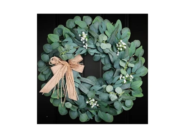 20 Inch Eucalyptus Wreath For Front Door All Season… Code