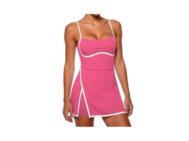 Womens Athletic Tennis Dress With Built-in Shorts… Code