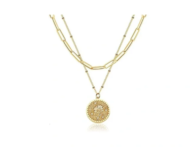 Valloey Rover Birth Flower Necklace For Women 14k… Code
