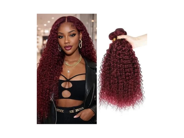 Lumwav 99j Burgundy Jerry Curly Human Hair Bundles… Code