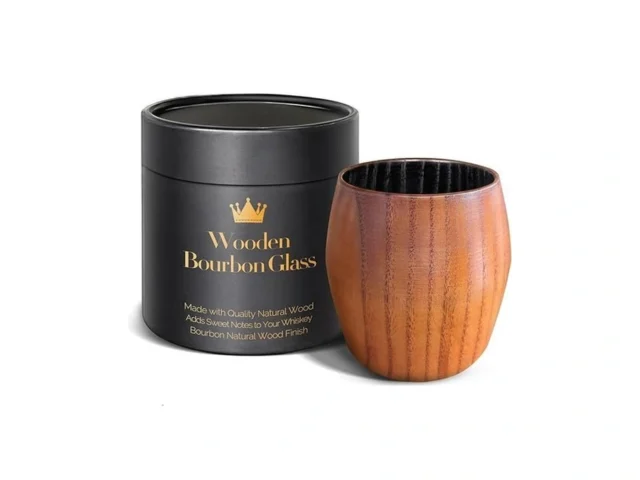 Charred Wooden Bourbon Drinking Glass Bourbon Gifts… Code