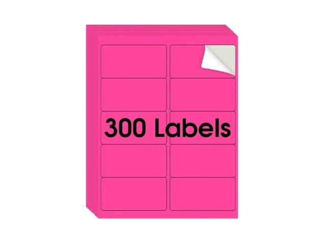 Maxgear 8-1 2 X 11 Neon Pink Labels – Fluorescent… Code