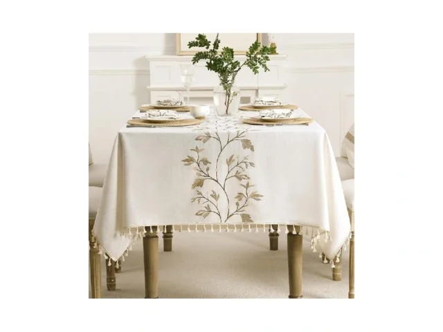 Grasimosy Cotton Linen Rectangle Tablecloth With… Coupon