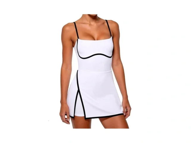 Womens Athletic Tennis Dress With Built-in Shorts… Code
