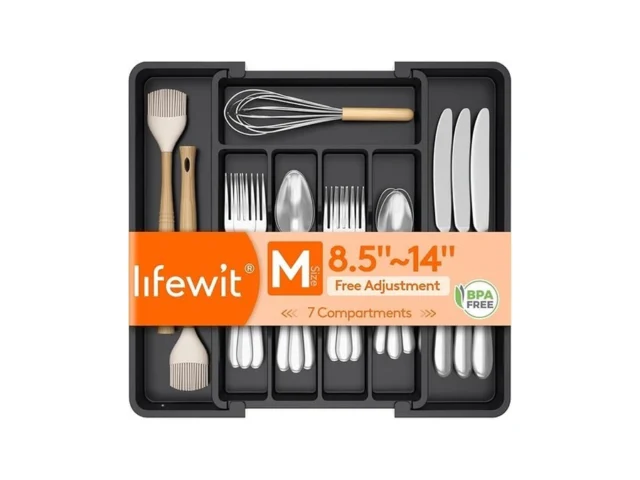 Lifewit Silverware Drawer Organizer Expandable… Code