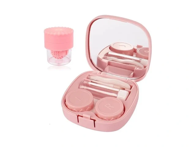 Hadoife Pink Contact Lens Case With Manual Cleaner… Code