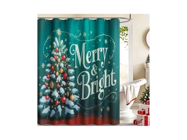 Jovuais Dark Green Merry Bright Christmas Shower… Coupon