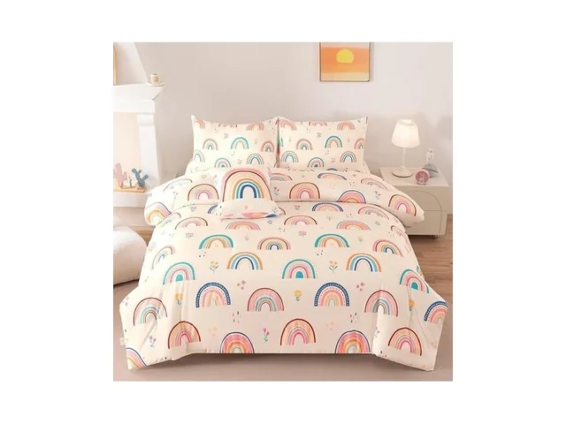 Askotu Rainbow Girls Bedding Set Twin Size Love… Code