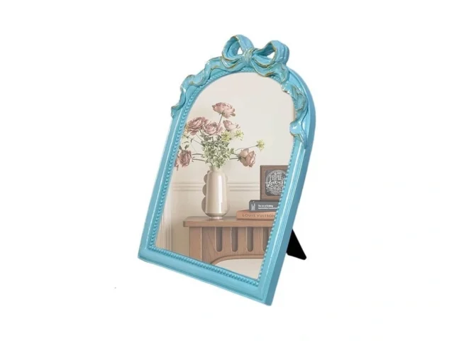 Oujchenghome Blue Bow Mirror – 13×10 Inch Perfect… Coupon