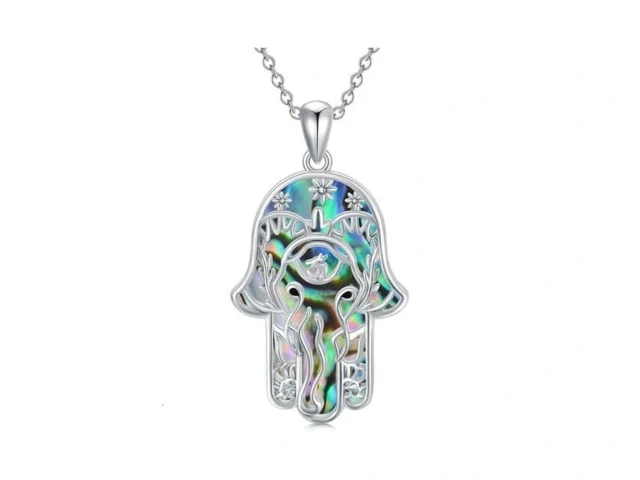 Pelovny Hamsa Necklace 925 Sterling Silver Hamsa… Coupon