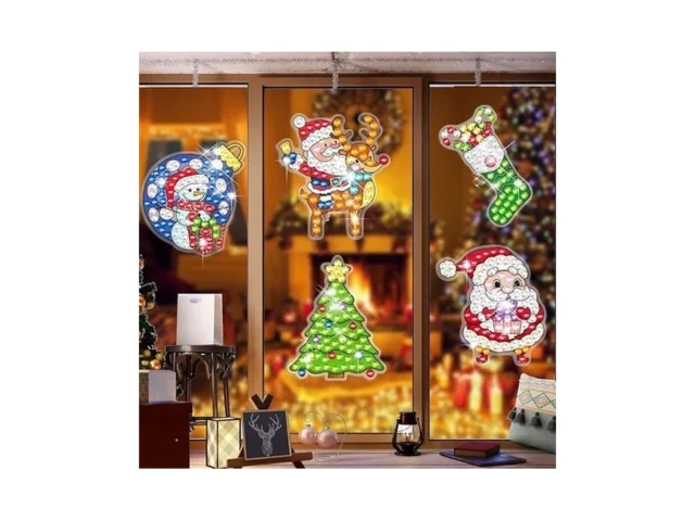 Bsresin 5 Pcs Christmas Diamond Painting Window… Code