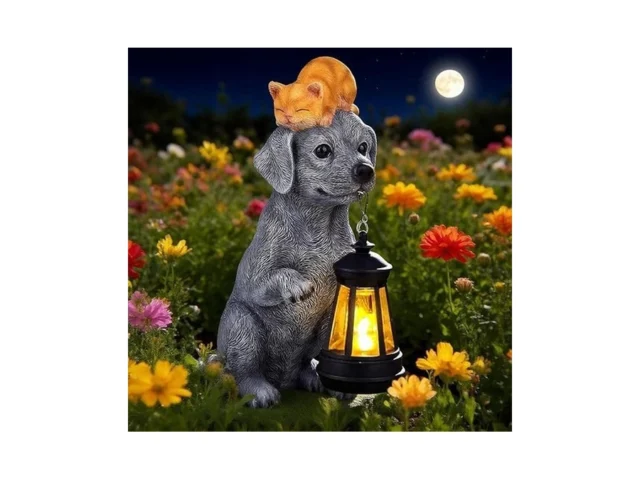 Illuminew For Mom Solar Dog Garden Statues With… Coupon
