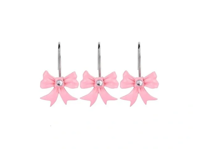 Pink Decorative Shower Curtain Hooks 12 Pcs… Code