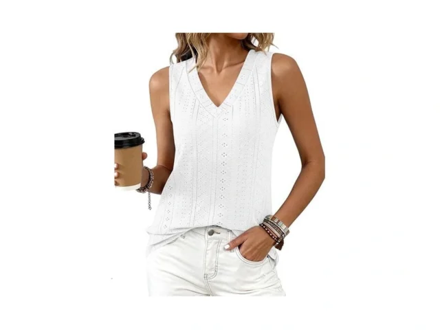 Btfbm Womens Tank Tops 2026 Summer Eyelet Crossed V… Code