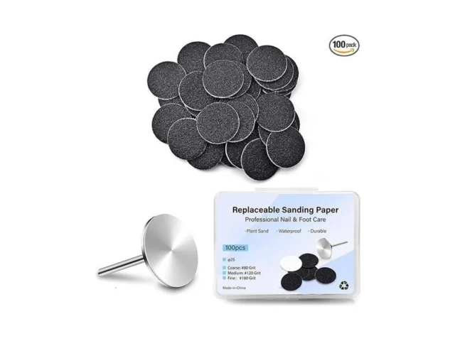 100pcs Foot File Sandpaper Disc With 1 Metal Shaft… Coupon