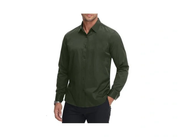 Vancoog Stretch Mens Dress Shirts Long Sleeve Slim… Code