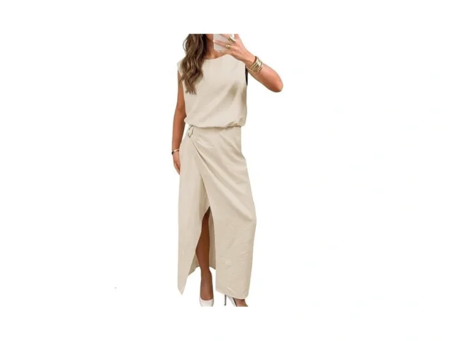 Wenrine Womens 2 Piece Skirt Sets Summer Crop Tank… Code