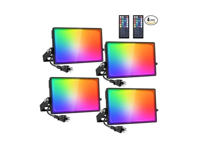 Onforu 4 Pack Led Rgbw Flood Lights Outdoor 70w… Code