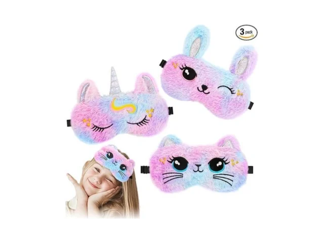 Jroyjoy 3 Pcs Cute Animal Kids Sleep Mask 100… Code