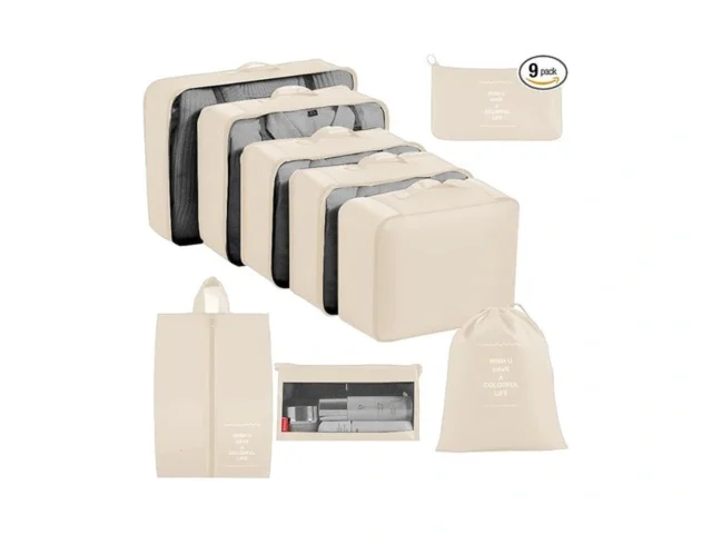 9 Set Packing Cubes For Travel Effortless… Code