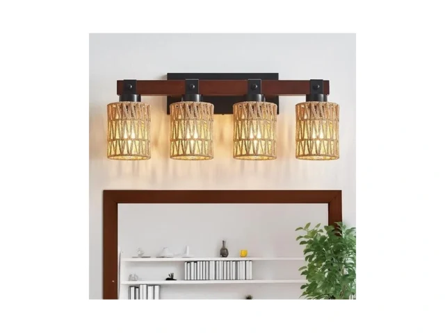 Aixialin 4 Light Bathroom Vanity Light Fixtures… Code