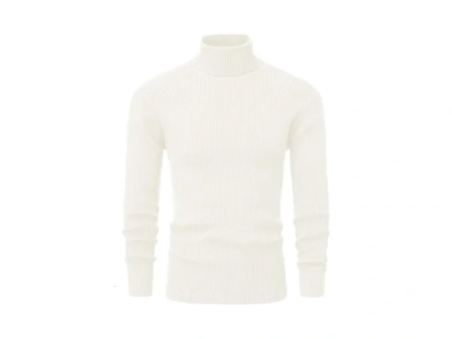 Eondom Men Casual Cable Ribbed Turtleneck Sweater… Code