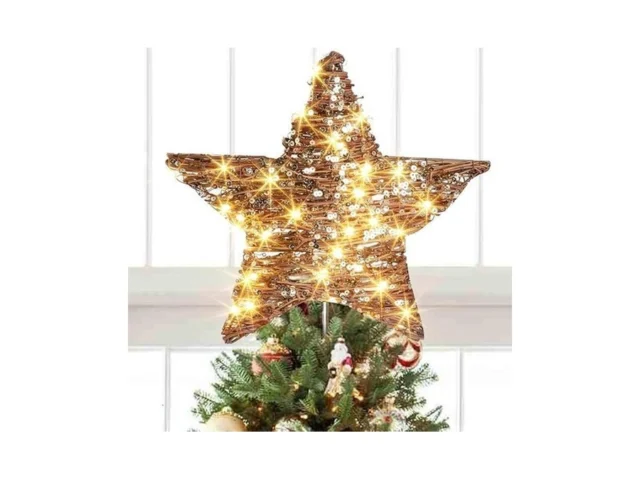Eambrite 13 37 40 Led Christmas Rattan Tree Topper… Coupon