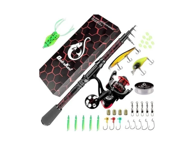 Qudrakast Fishing Rod And Reel Combos Unique Design…