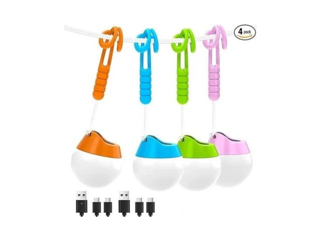 Letmy Rechargeable Camping Lights 4 Pack Portable… Code