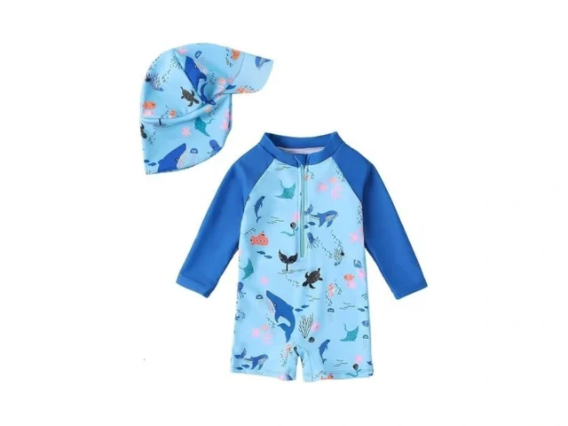 Wytbaby Baby Boy Rash Guard Swimsuit Set With Sun… Code