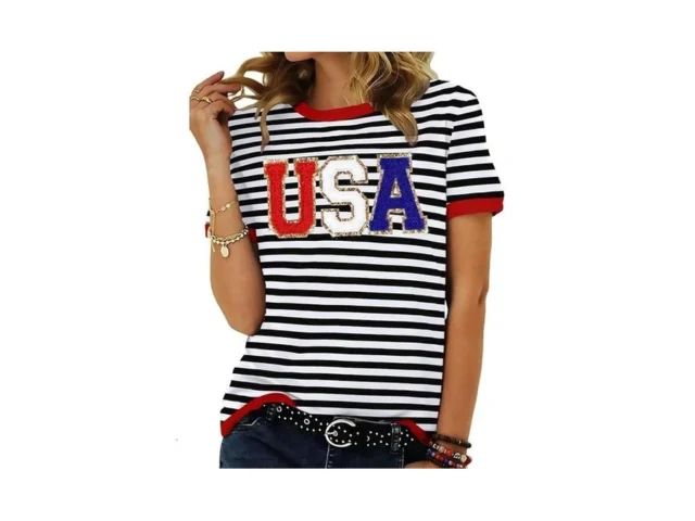 Ithalt Women 4th Of July Shirt Fourth Of July… Code