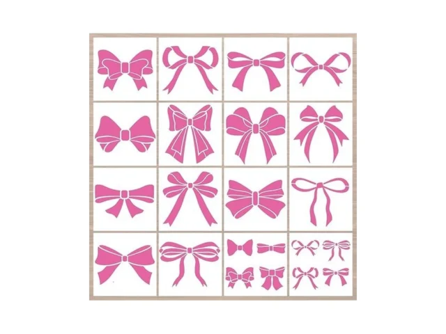 Reusable Coquettte Bows Stencils For Painting – 16… Coupon