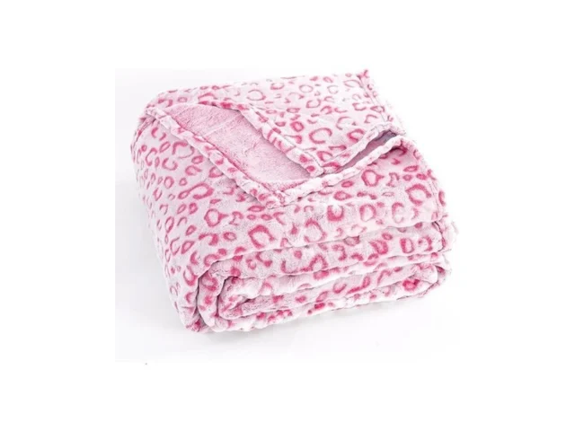 Pleasant Boulevard Leopard Throw Blanket Fleece… Coupon