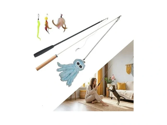 Zoeseek Octopus Cat Wand Toy Blue Interactive Cat… Code