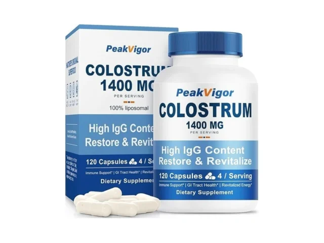 Peakvigor Organic Bovine Colostrum Capsules 1400mg… Code