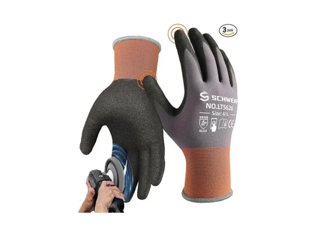 Schwer 3 Pairs Safety Work Gloves With Sandy… Code
