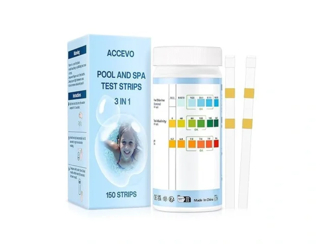 Accevo Hot Tub Test Strips 3-in-1 Pool Water… Code