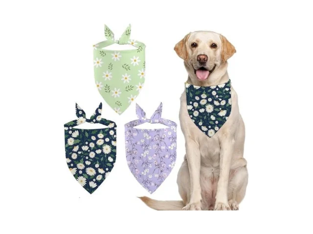 Yuboo Spring Floral Dog Bandanas 3 Pack Colorful… Code